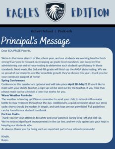 Elementary Newsletter 4-11-25
