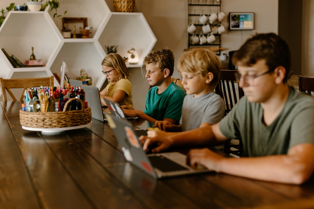 Student at EDUPRIZE Online Schools in Arizona studying from home