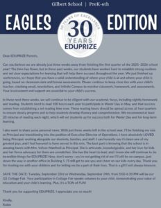 K-6 Newsletter 9-5-25