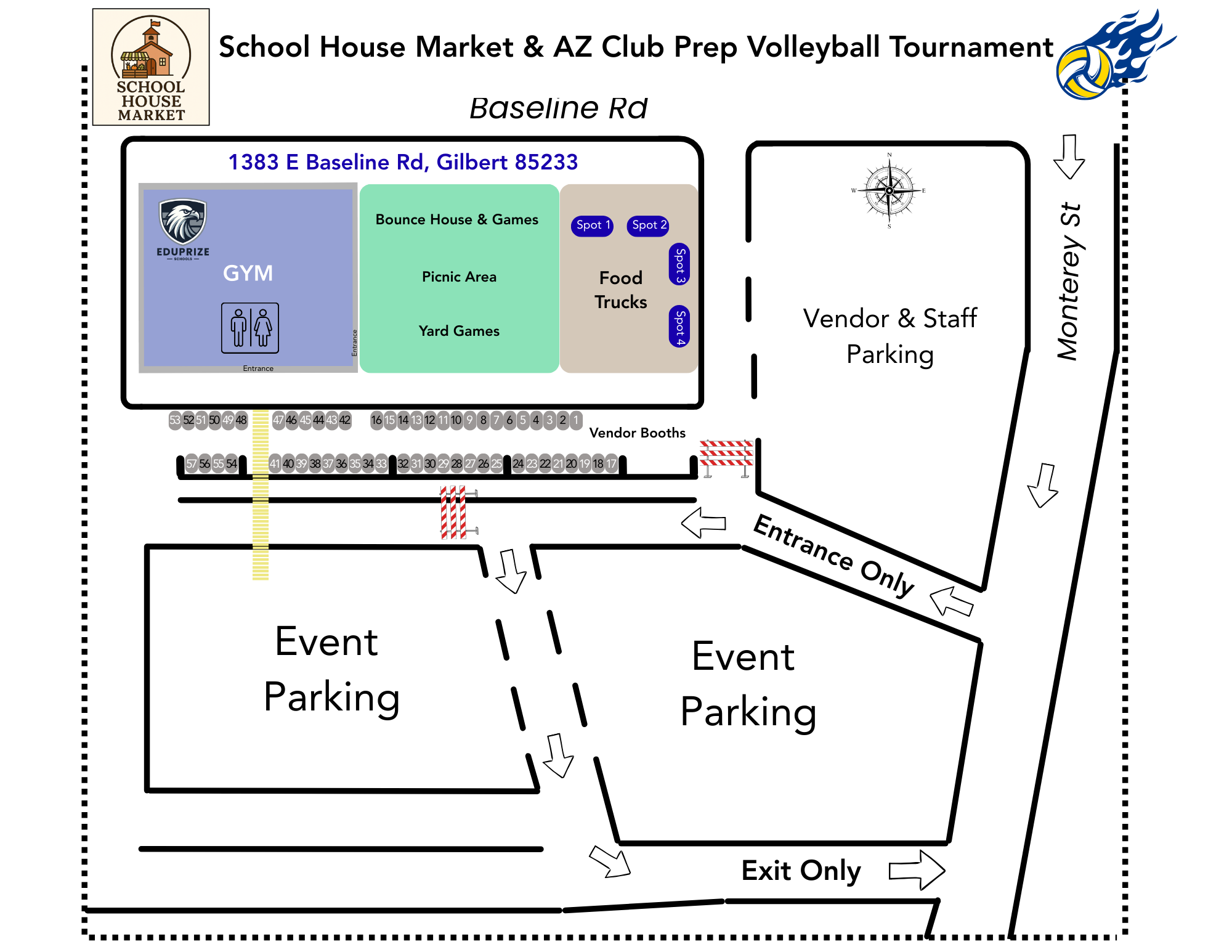 School House Market overall event area map