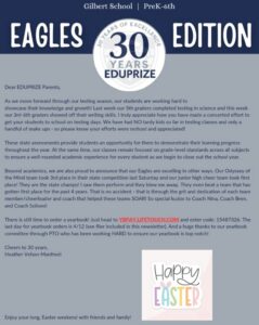 K-6 Newsletter 4.3.26