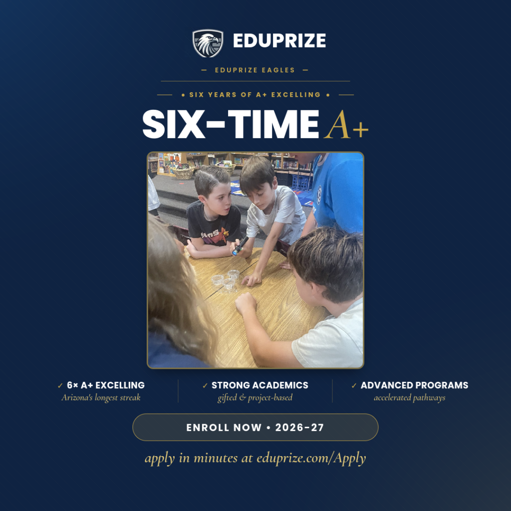 EDUPRIZE Gilbert students celebrating academic achievement