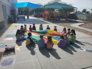 young-students-playing